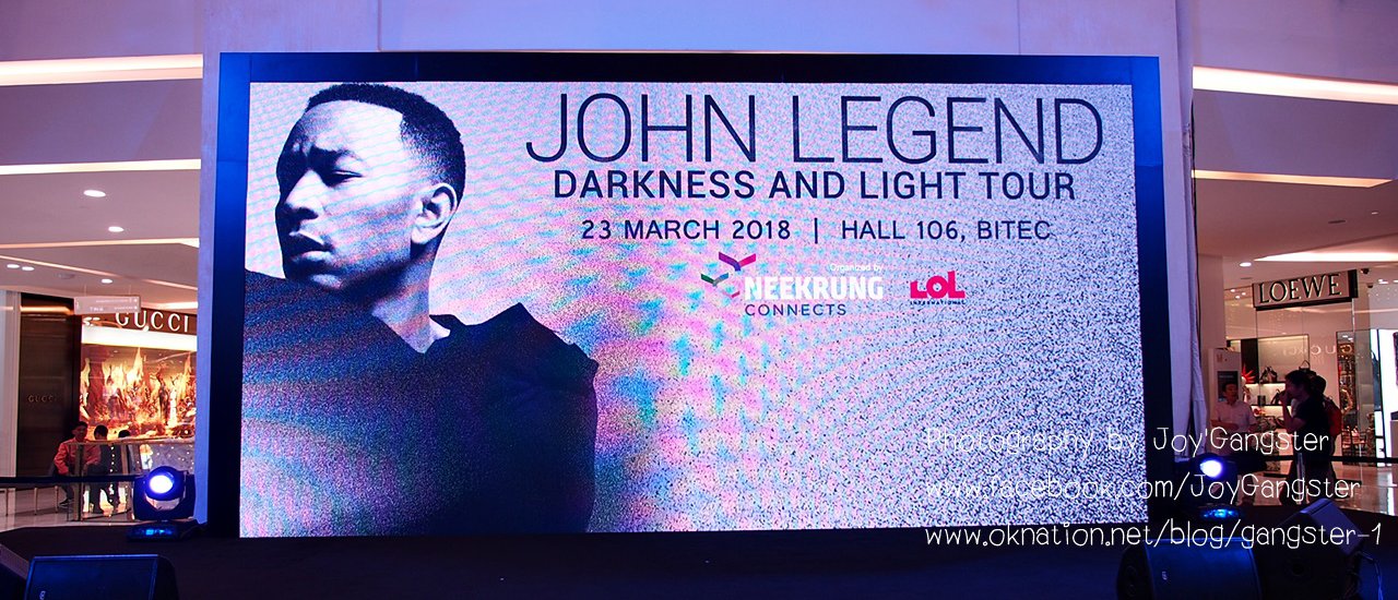 cover John Legend's first concert in Thailand is now on sale.