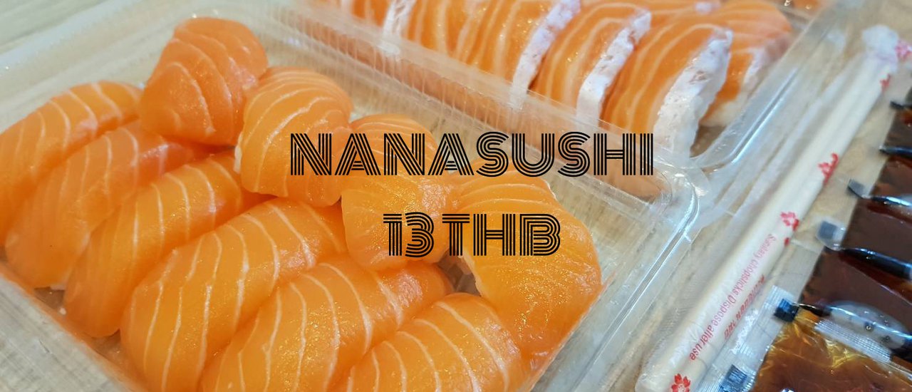 cover Sushi lovers, don't miss out! "Salmon Sushi" at only 13 baht per piece, quality beyond the price!!! 🍣