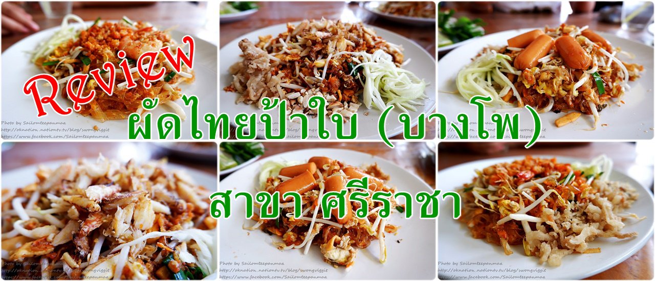 cover Review of Pad Thai Pa Bai (Bang Pho) Sriracha Branch
Original Thai:
Review ผัดไทยป้าใบ (บางโพ) สาขา ศรีราชา
English
This review is for the Pad Thai Pa Bai (Bang Pho) restaurant, specifically the Sriracha branch.