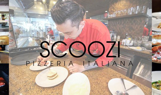 Cover Charcoal-fired pizza with 8 new toppings at Scoozi Pizzeria Italiana...