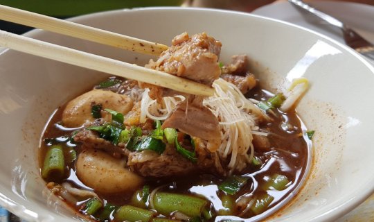 cover Savoring Boat Noodles at the Riverside Garden House.