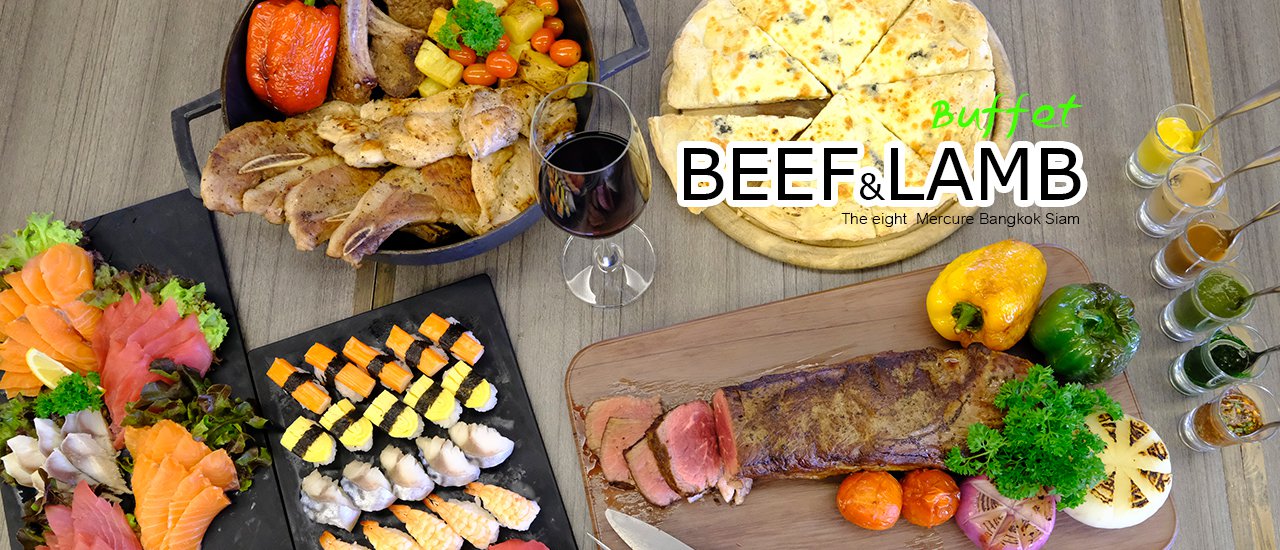 cover Indulge in a Premium Meat Buffet at Mercure Bangkok Siam for 900 Baht, Including Drinks