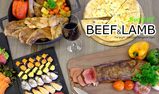 cover Indulge in a Premium Meat Buffet at Mercure Bangkok Siam for 900 Baht, Including Drinks