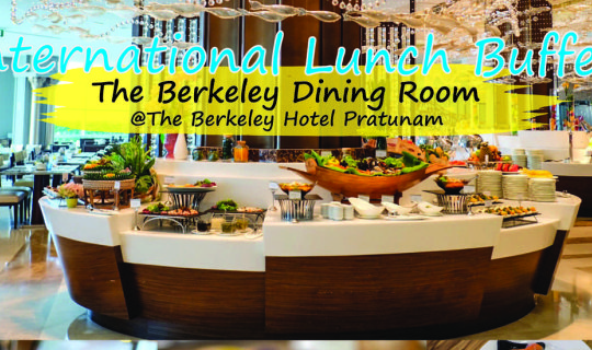 cover International Buffet Lunch at The Berkeley Hotel Pratunam
This phrase describes a lunch offering at The Berkeley Hotel Pratunam, featuring a variety of international cuisines in a buffet format.