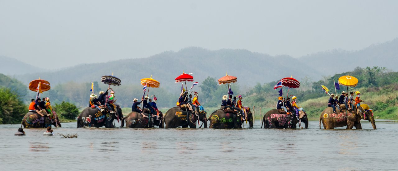 cover Annual Elephant Procession for Novice Ordination Ceremony of the Thai Yuan Community in Ban Had Siew, 2015.