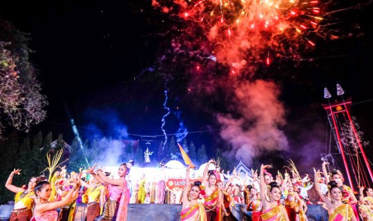 Cover Annual Elephant Procession for Novice Ordination Ceremony of the Tha...