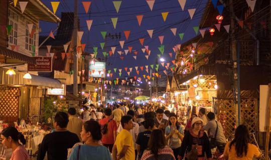 Cover Soak up the ambiance along the Mekong River on the quaint walking st...