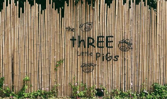 cover Return the pigs to the sty at the Three Little Pigs farm in Sam Phran.