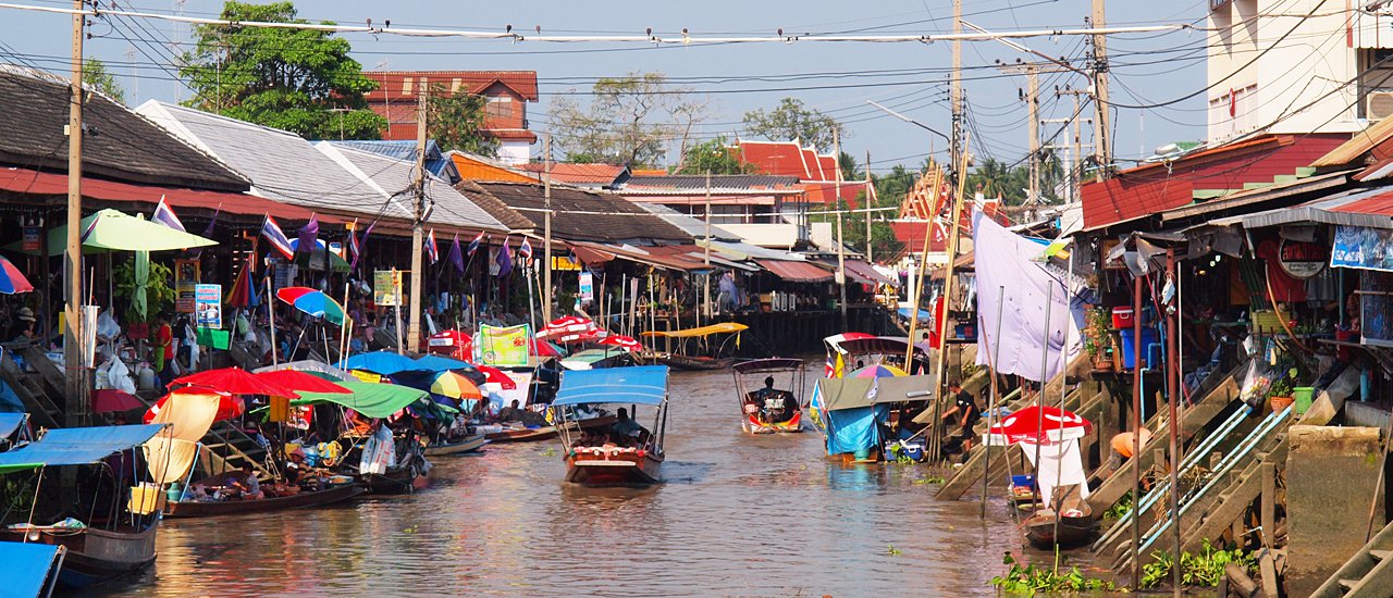 cover เดินกินเดินเที่ยว วันเดียวสามตลาด ดื่มบรรยากาศลำน้ำแม่กลอง