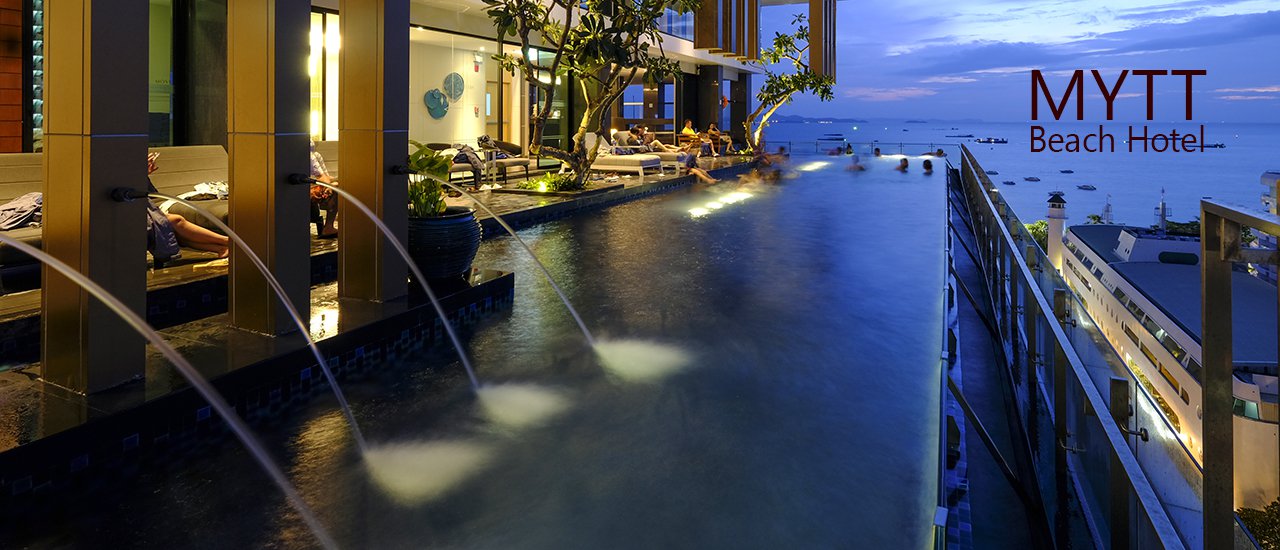 cover Mytt Beach Hotel, a newly opened hotel in Pattaya with a stunning swimming pool.