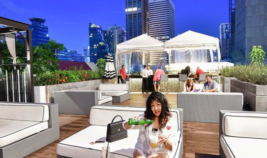 cover ...Mövenpick Hotel Sukhumvit 15, a 5-star hotel in the heart of Bangkok, featuring Lilawadee Restaurant and a trendy rooftop bar. With Maepranom.