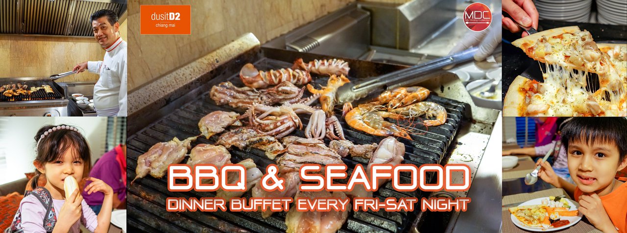 cover BBQ & Seafood Dinner Buffet at Café SOI, dusitD2 Chiang Mai