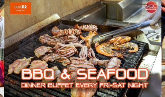 cover BBQ & Seafood Dinner Buffet at Café SOI, dusitD2 Chiang Mai