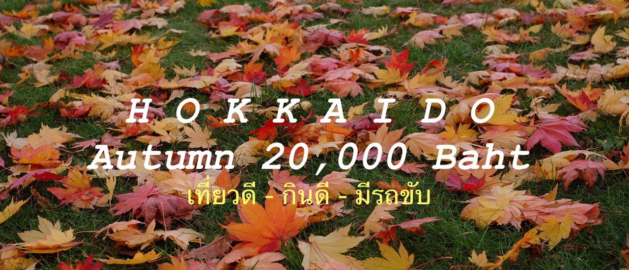 cover Hokkaido's Autumn Foliage: A Trip for Everyone at 20,000 Baht
This sentence advertises a trip to Hokkaido to see the autumn foliage for 20,000 Baht. It emphasizes that the trip is accessible to everyone.