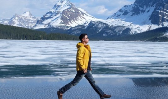 Cover The Canadian Rockies, a mountain range spanning the border between C...