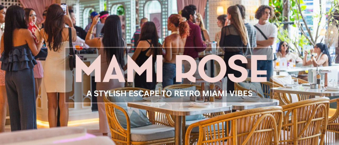 cover #MamiRose ร้านอาหาร และบาร์กึ่งเอาท์ดอร์ ตกแต่ง ดีไซน์สไตล์ไมอามี่ยุค 80s-90s