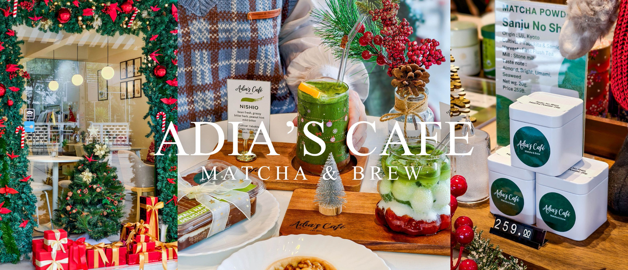 cover Adia's Cafe, Matcha & Brew โฮมคาเฟ่ฉลองเทศกาลส่งท้ายปีเก่าต้อนรับปีใหม่