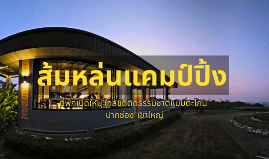 Cover สัมผัสธรรมชาติแบบตะโกน! แคมป์ปิ้งพิกัดล่ามาแรง "ส้มหล่น คาเฟ่ แอนด์ ...