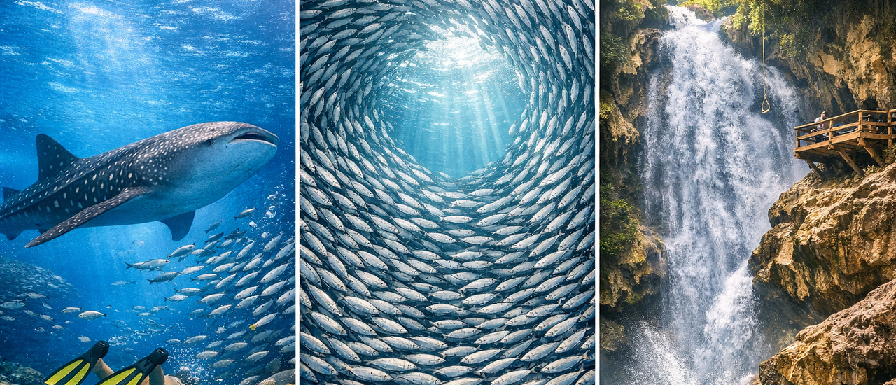 cover รีวิวแพลนเที่ยว 6 วัน 5 คืน ที่เกาะเซบู ฟิลิปปินส์ ว่ายน้ำกับฉลามวาฬ ฝูงปลาซาร์ดีน และกระโดดน้ำตก ในงบไม่ถึงหมื่น