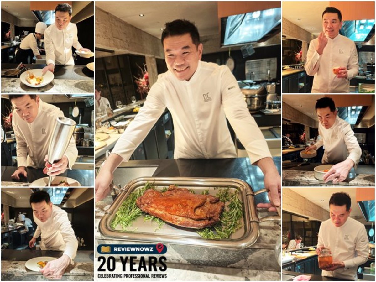 เชฟดาเรน ชิน เสิร์ฟอาหารและเล่าเรื่องราววัตถุดิบให้ลูกค้าฟังอย่างเป็นกันเอง