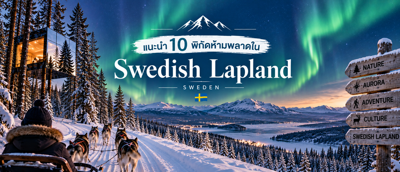 cover แนะนำ 10 พิกัดห้ามพลาดใน Swedish Lapland 🇸🇪 ตามล่าแสงเหนือ นอน ICEHOTEL และสัมผัสฤดูหนาวสุดมหัศจรรย์