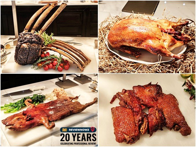 Carving Station โซน Live Kitchen ซี่โครงเนื้อ Prime Rib หมูหัน หนังกรอบ และเป็ดอบ พร้อมซอสเคียง, Mother's Day Brunch, ห้องอาหาร Lily's The Ritz-Carlton Bangkok One Bangkok, ReviewNowz