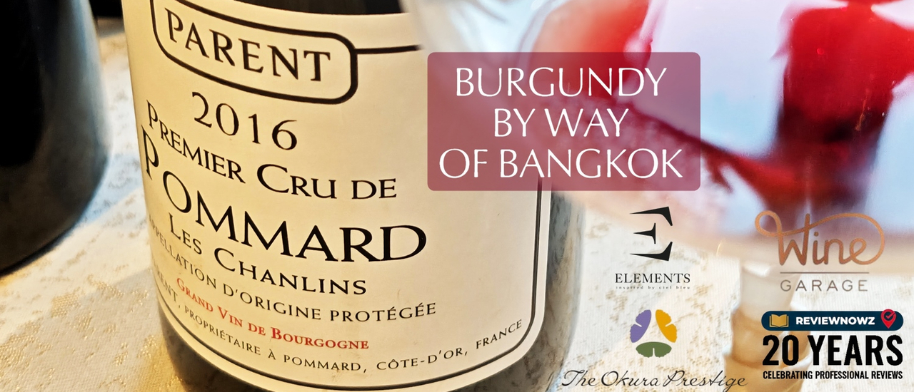 cover Burgundy by Way of Bangkok โดย Wine Garage ชิมไวน์เบอร์กันดี 28 ฉลากที่ The Okura Prestige Bangkok