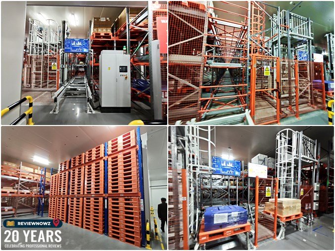 บรรยากาศภายในห้องจัดเก็บสินค้าควบคุมอุณหภูมิอัจฉริยะ (Cold Storage Room) ของ LEO COLDBOTIC ในภาวะปกติที่ปิดไฟเพื่อประหยัดพลังงานและรักษาความเย็นสำหรับไวน์พรีเมียม ReviewNowz