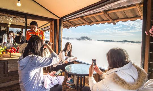 Cover A Cup of reasonable price Coffee but with a View worth a Million !! ...