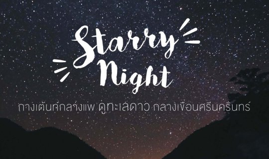 Cover Starry Night :: กางเต้นท์กลางแพ นอนดูดาวล้านดวง กันที่ภูฟ้าอิงน้ำเลค...