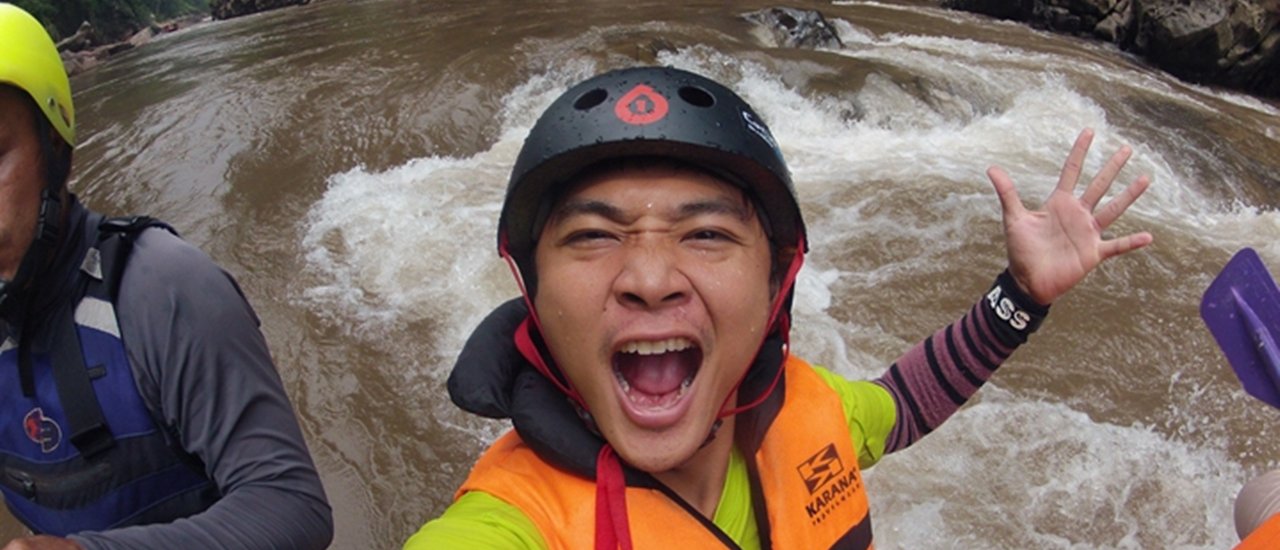 cover "Rapids Ride" more than 120 kilometers distance at "Wa River",  Two days and one night trip